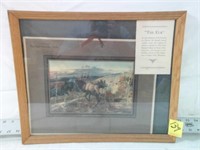 FRAMED CHARLES RUSSELL "THE ELK" 1930 CALENDER