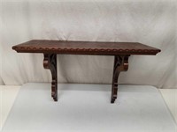Antique Wooden Victorian Carved Wall Shelf