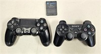 Sony Play Station Controllers and Memory Card Lot
