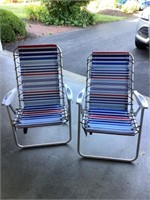 Two lawn chairs