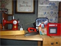 Folding Metal Stove, Iron & Toaster, Sewing Machin