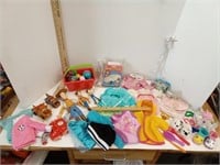 Red Tote Of Toys&Blocks, Assorted Sizes Doll