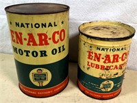 2 pcs-1940s ENARCO oil & lube CAN