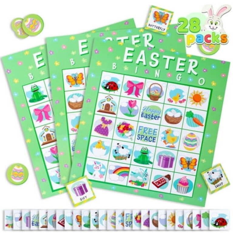Syncfun 28 Players Easter Bingo Cards (5x5)  Marke