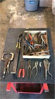 Vise grip, crow bar, pliers, wire cutter