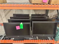 (8) DELL MONITORS ON STANDS