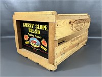 Sunny Slope Farms Peaches Wooden Crate