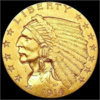 1914 $2.50 Gold Quarter Eagle CLOSELY