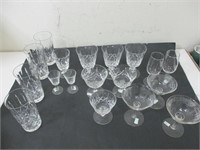 Lot de verres en cristal