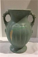 Antique large pottery ceramic two handled vase
