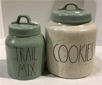 Rae Dunn lot includes cookies and trail mix