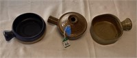 3 pcs. Vintage Art Pottery Dishes