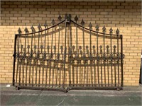 PAIR OF SOLID STEEL VICTORIAN STYLE GATES
