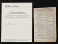 1560, First Geneva Bible Leaf