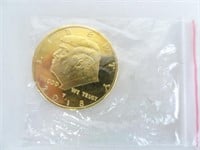 Novelty Gold Plated Trump Coin