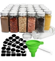 36 Pack 4oz Glass Spice Jars