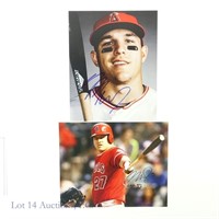 Mike Trout Signed Los Angeles Angels MLB Photos