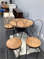 Ice Cream Shop Table w/ 4 Chairs  NOT SHIPPABLE