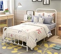 Dumee Metal Bed Frame Twin Size Platform With