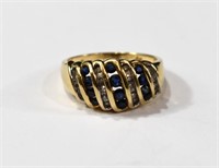 14kt Gold Sapphire & Diamond Cocktail Ring
