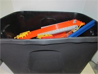 Tote of Various Unique Hot Wheels Tracks