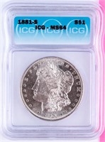Coin 1881-S Morgan Silver Dollar ICG MS64