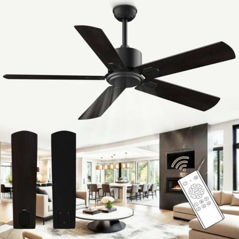 52 XAUJIX Ceiling Fan with Remote  6-Speed  Revers