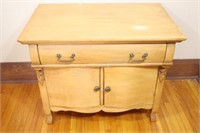 Antique Blonde Finish Wash Stand Table