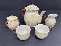 Antique German Art Deco Lusterware Tea Set