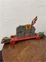 1920's Early Child's Circus Pull Around Toy