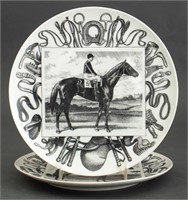 Fornasetti "Grandi Campioni.." Porcelain Plates, 2