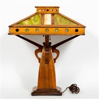Peterson Art Furniture Co. Slag Glass table lamp