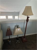 2 Table Lamps & Floor Lamp