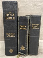 1957 Holy Bible, 1949 St. Andrew Daily Missal,