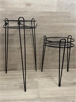 (2) Standing Metal Plant Stands