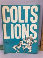 Baltimore Colts vs Lions Sept 30 1962 program