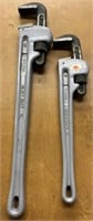 Lot of 2 Pittsburgh Aluminum Pipe Wrenches