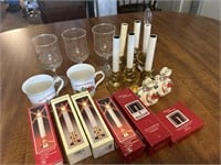 Christmas cups, Angel candleholder, candle lamps