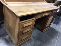 Oak office Desk 54" long 25" wide