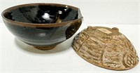 2 Antique Chinese Stoneware Bowls
