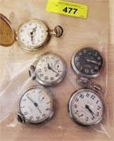 5 ASSORTED POCKET WATCHES