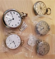 5 ASSORTED POCKET WATCHES