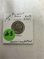 1964 Roosevelt Dime 90% Silver Uncirculated