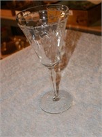 Vintage Elegant Etched Clear Glass Stemware