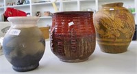 Three various ceramic vases