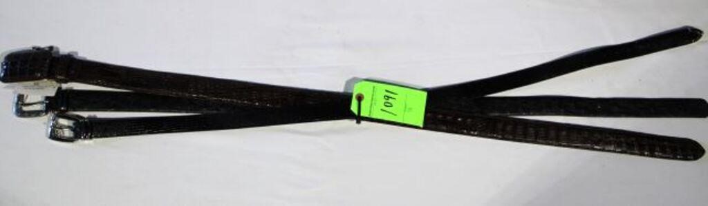 (3) Men's Leather Belts Size 38