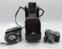 3 Vintage Cameras Kodak Retina Iia W/ Xenon 50mm