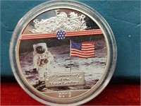 Moon Landing Colorized Coin