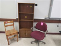 Storage Cabinet and Chairs