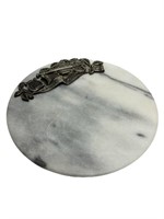 Godinger round marble cheese board musical